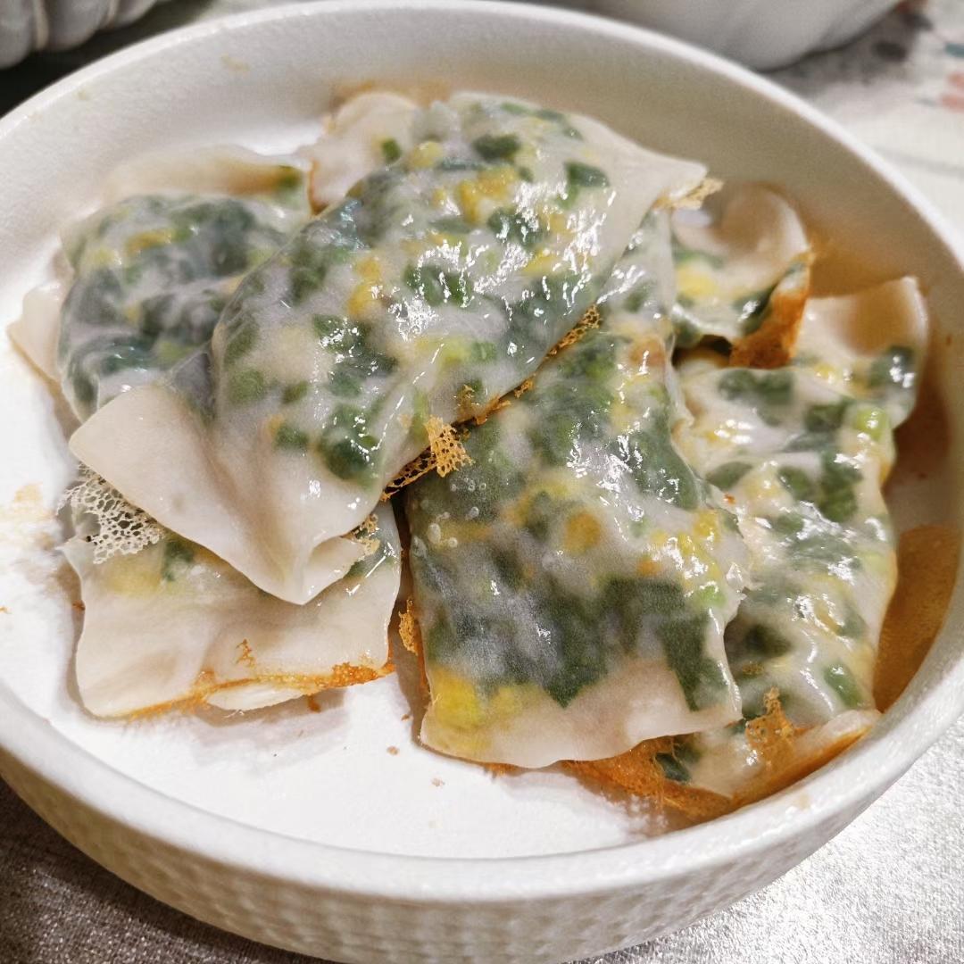 韭菜鸡蛋锅贴