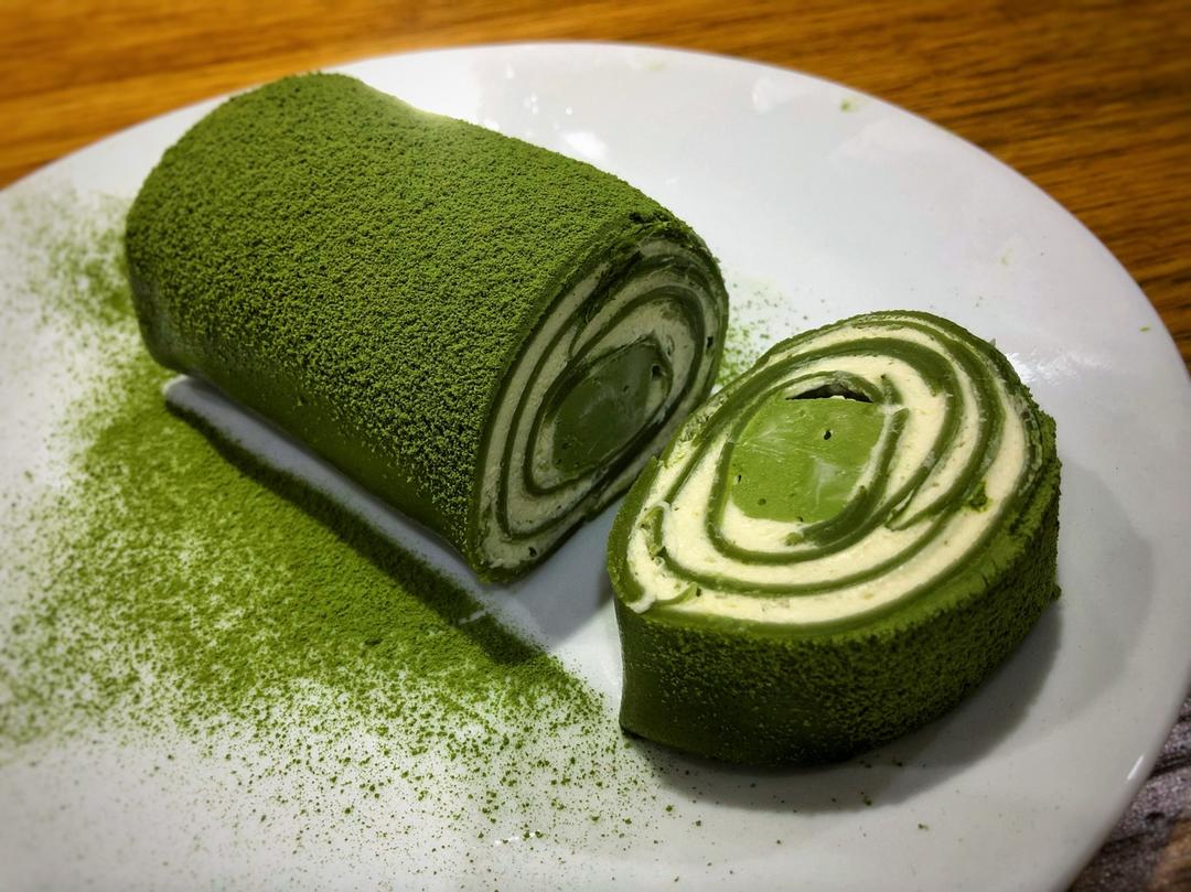 mandy912做的抹茶奶冻毛巾卷【曼食慢语】