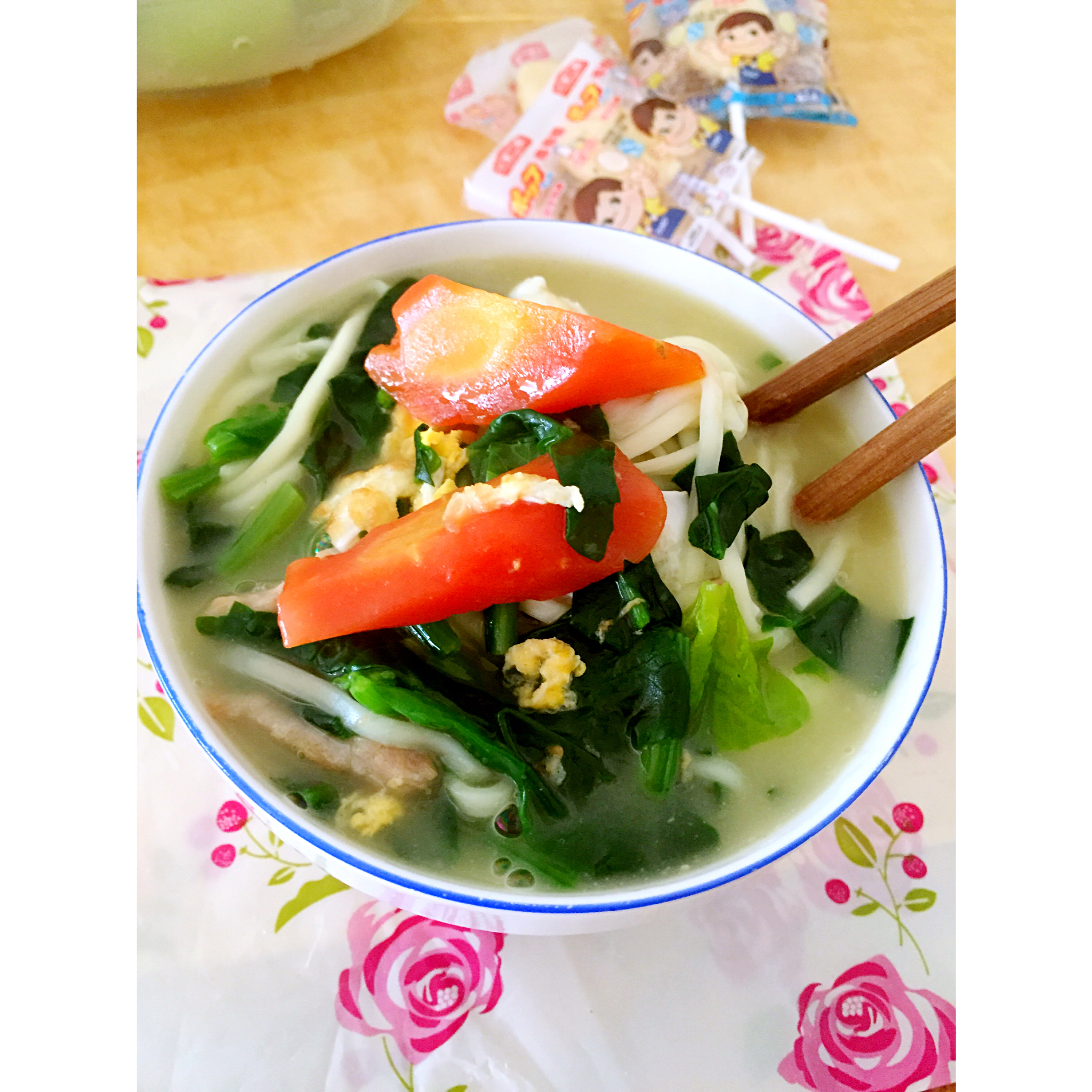 清汤素面