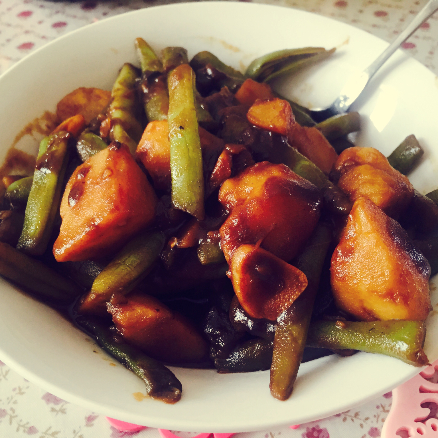 土豆炖豆角