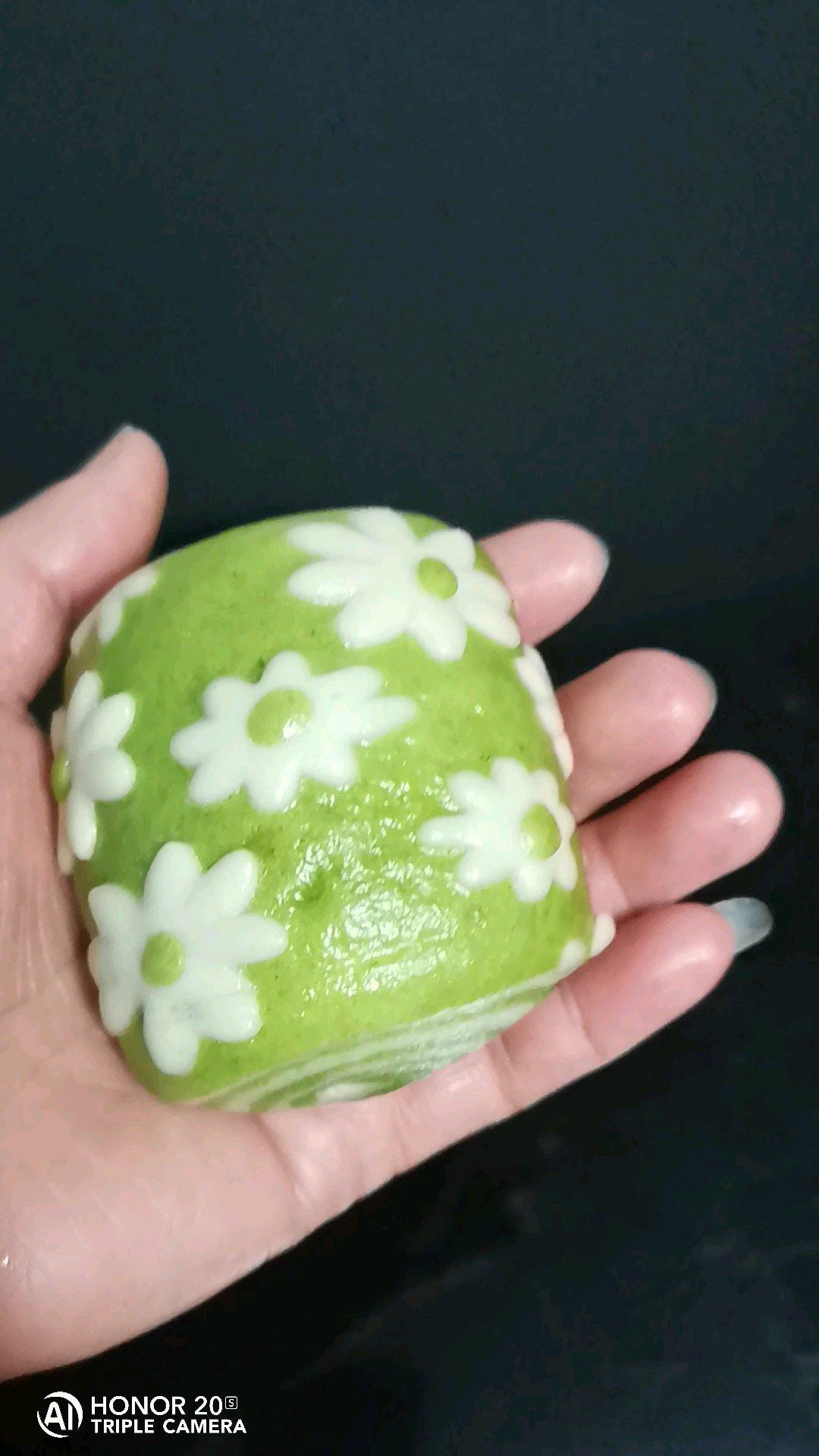 🌼菠菜小雏菊馒头🌼