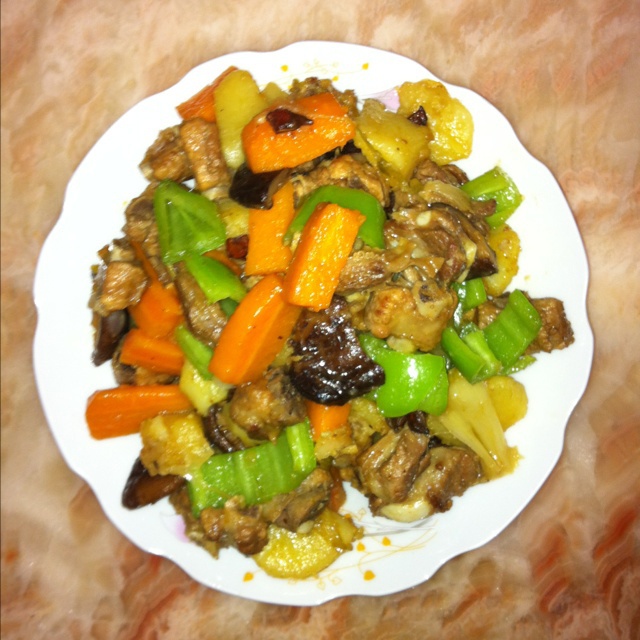 土豆炖排骨