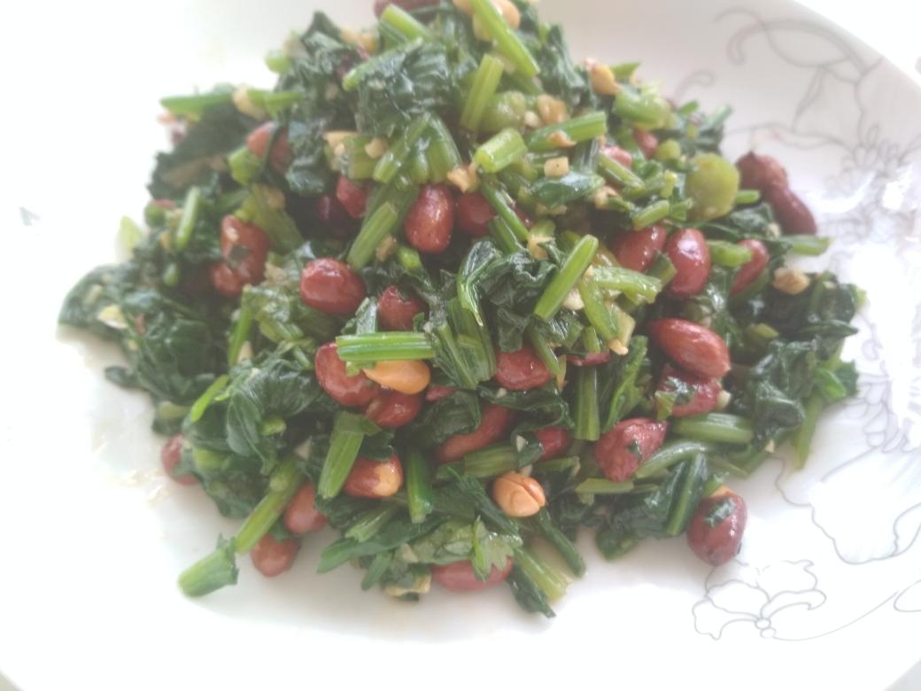 简单快手果仁菠菜