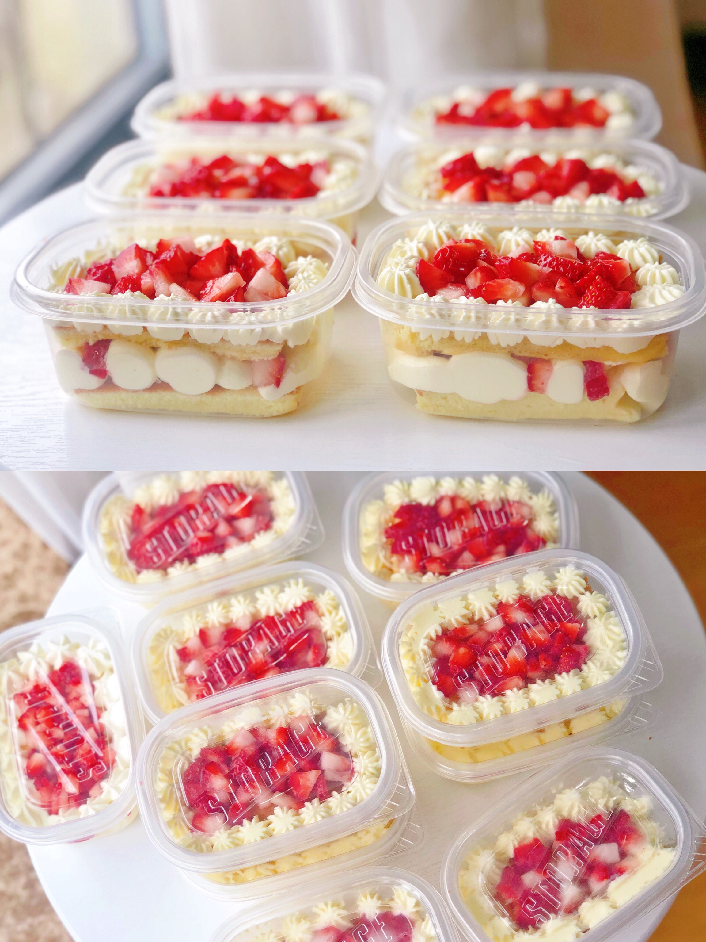 🍓高颜值草莓盒子蛋糕『简单快手』超详细的做法