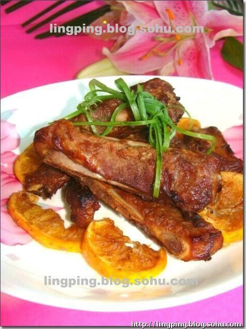 香橙烤排骨的做法
