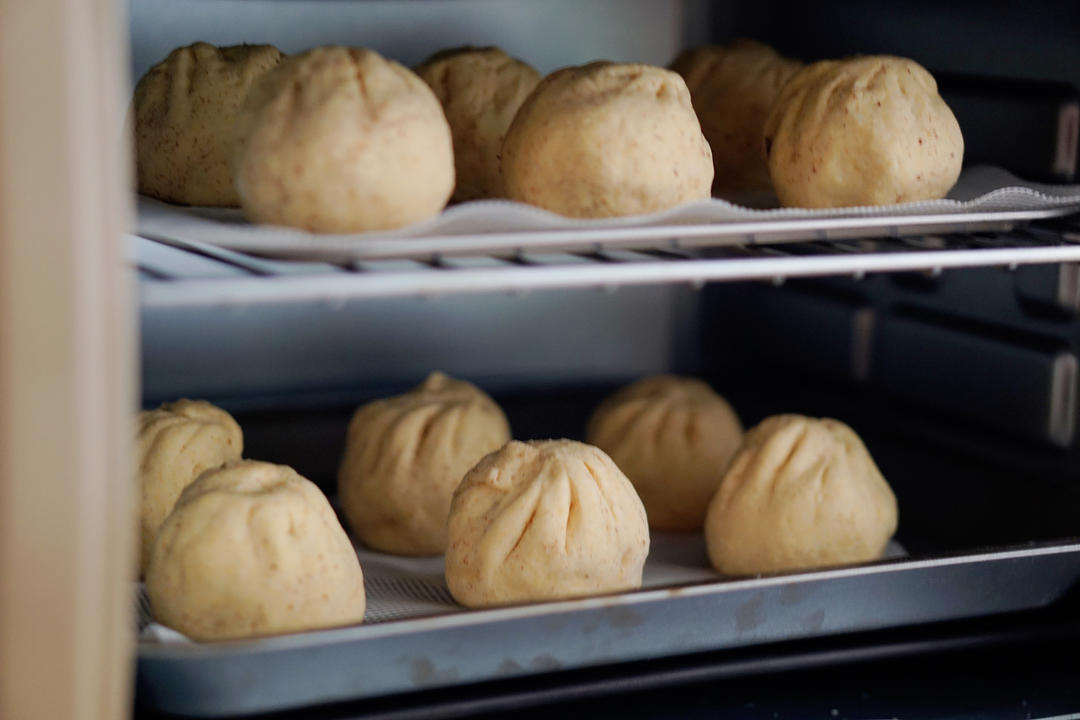 超好吃有豆豆的豆沙包，一次发酵（红豆包）