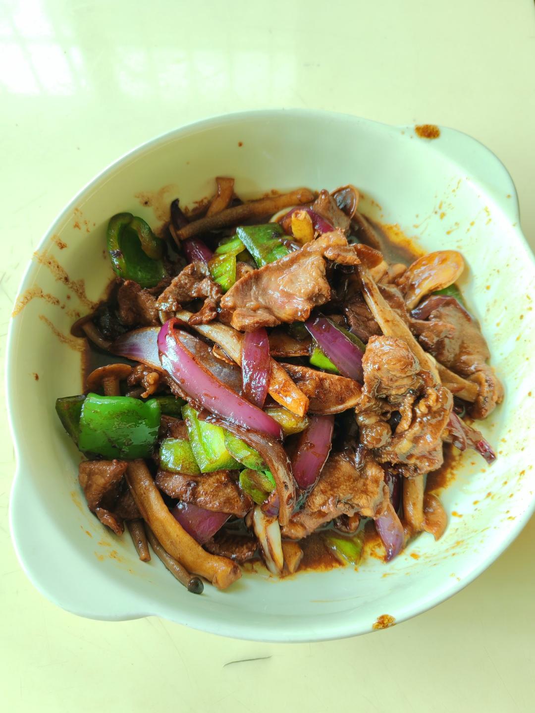 茶树菇炒牛肉