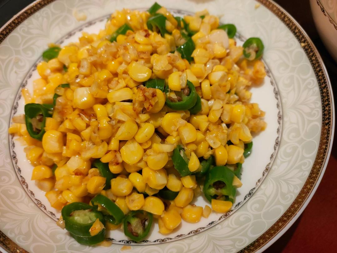 青椒炒玉米