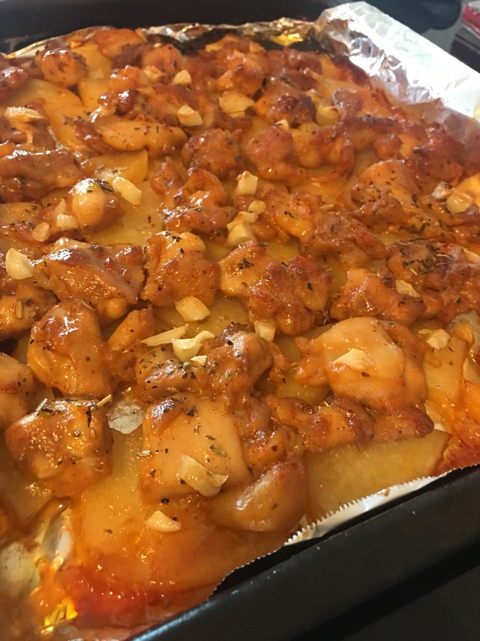 新奥尔良烤鸡腿土豆