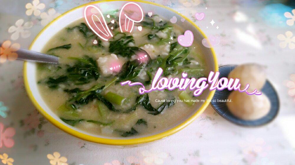 青菜鸡蛋疙瘩汤
