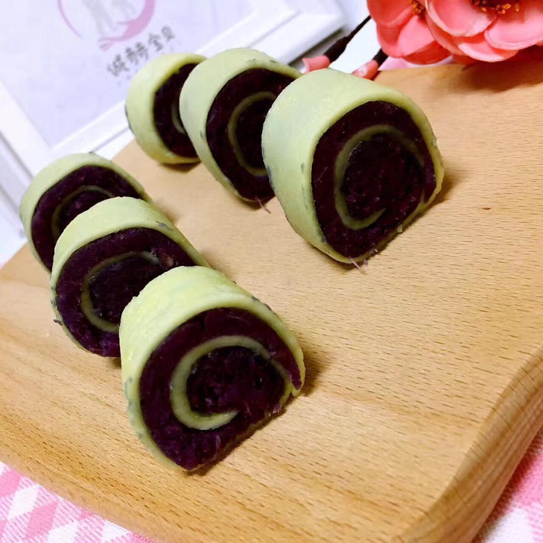 紫薯蛋皮卷的做法