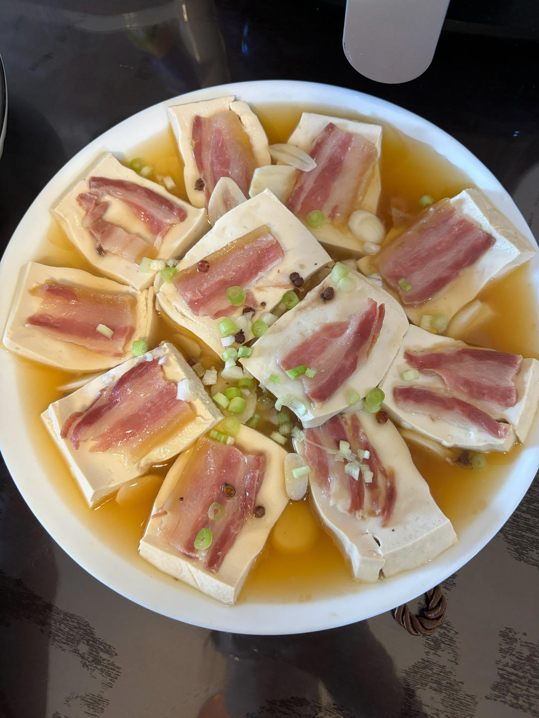 火腿蒸豆腐