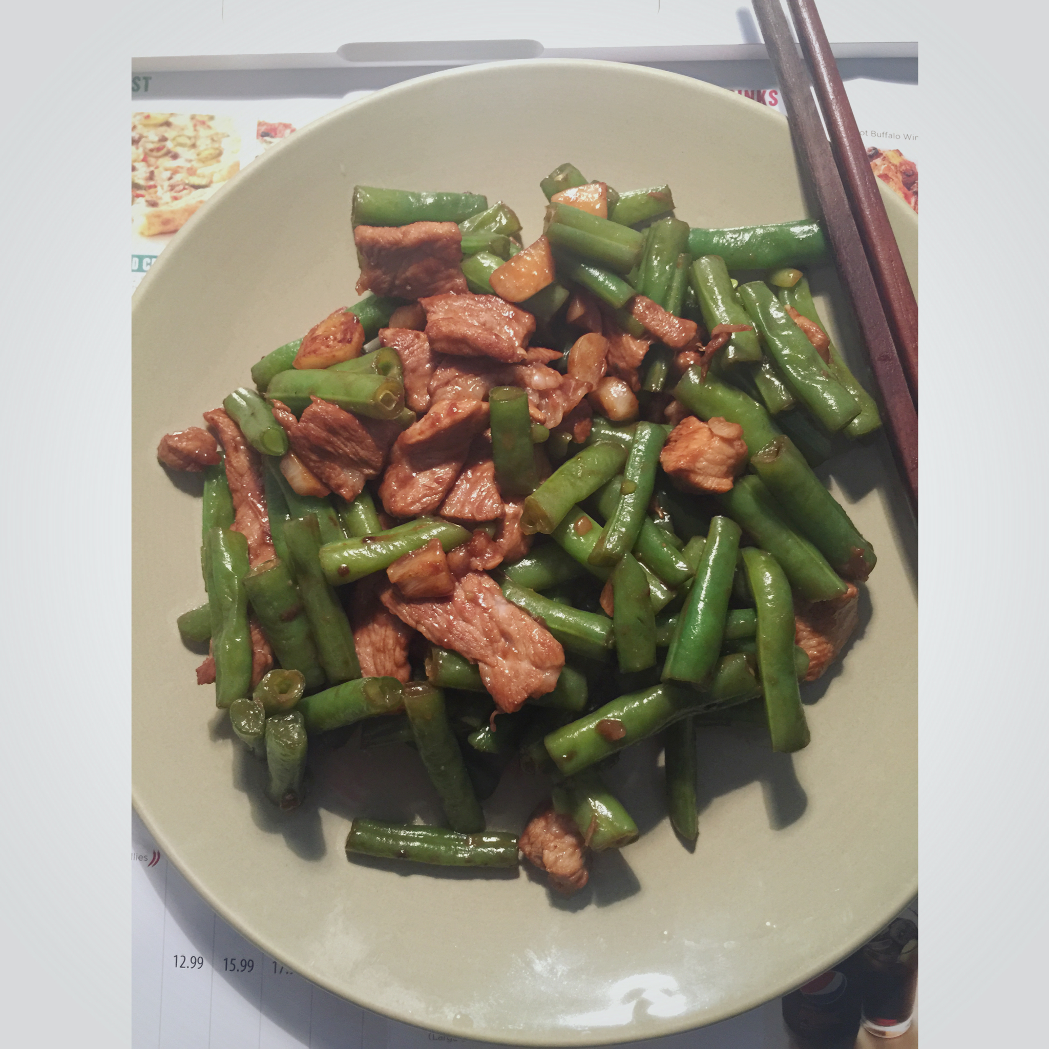 豆角炒肉