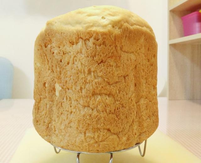 面包机版 中筋面粉做的超软白面包吐司（2-3人份）