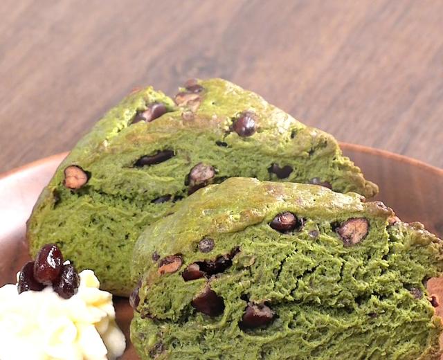 抹茶蜜豆司康饼的做法