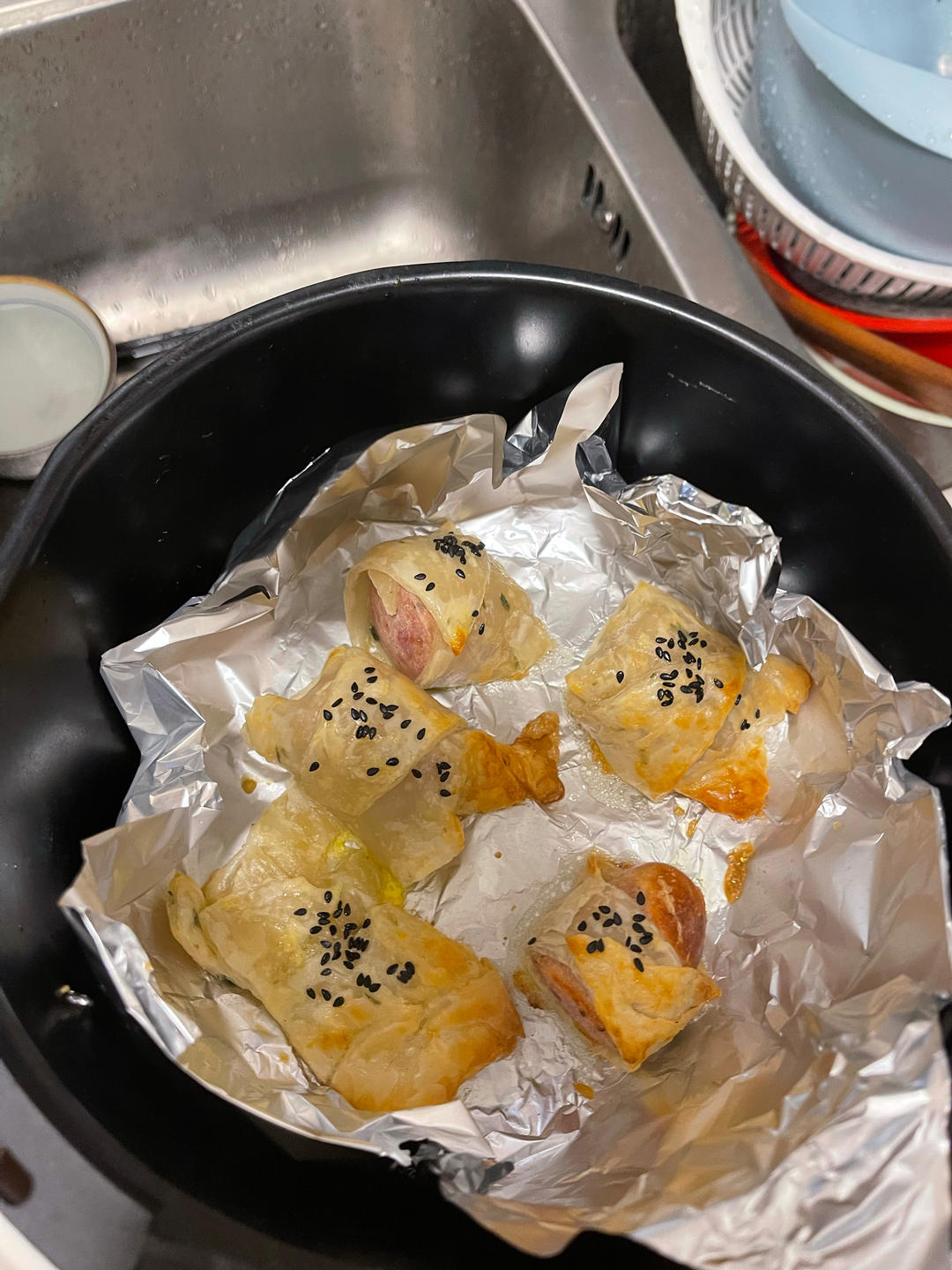 手抓饼也能做🥐可颂面包