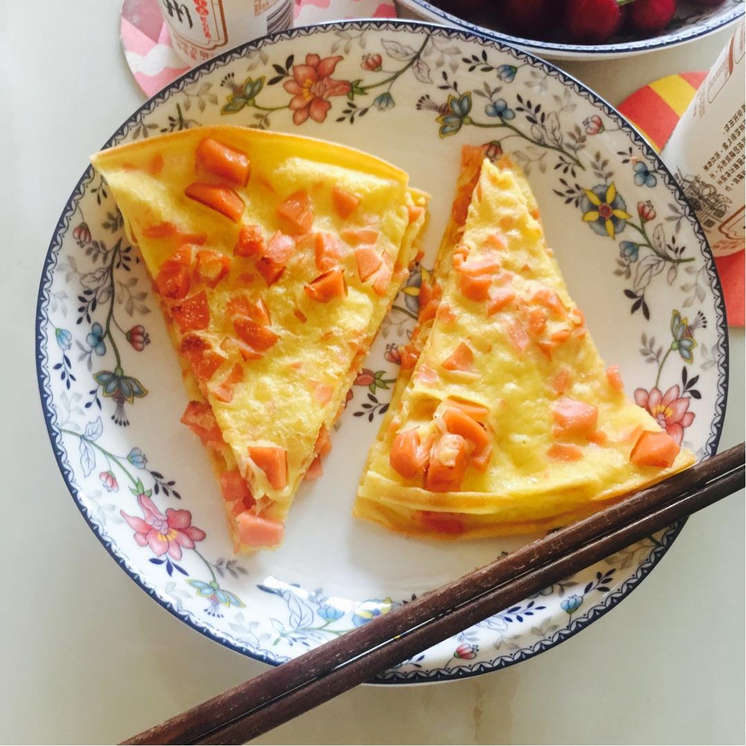 快手鸡蛋饼～～十分钟早餐！