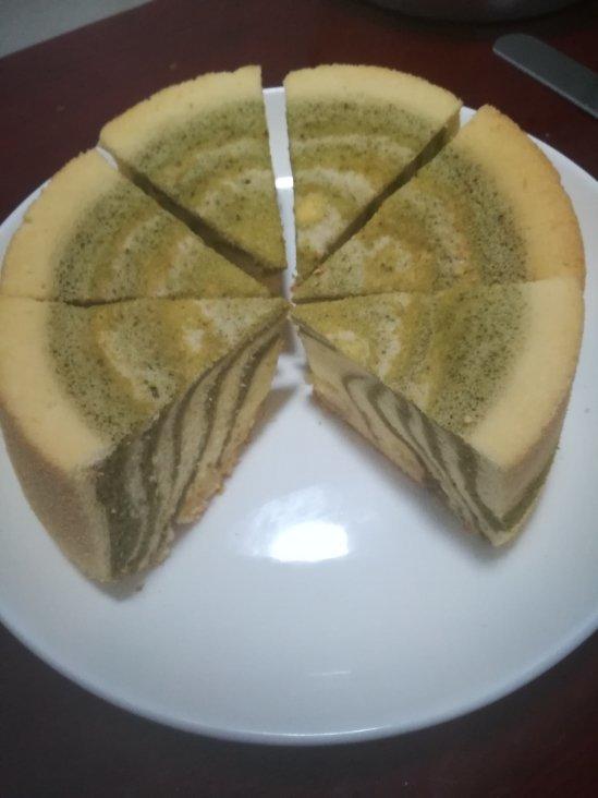 绿斑马戚风蛋糕