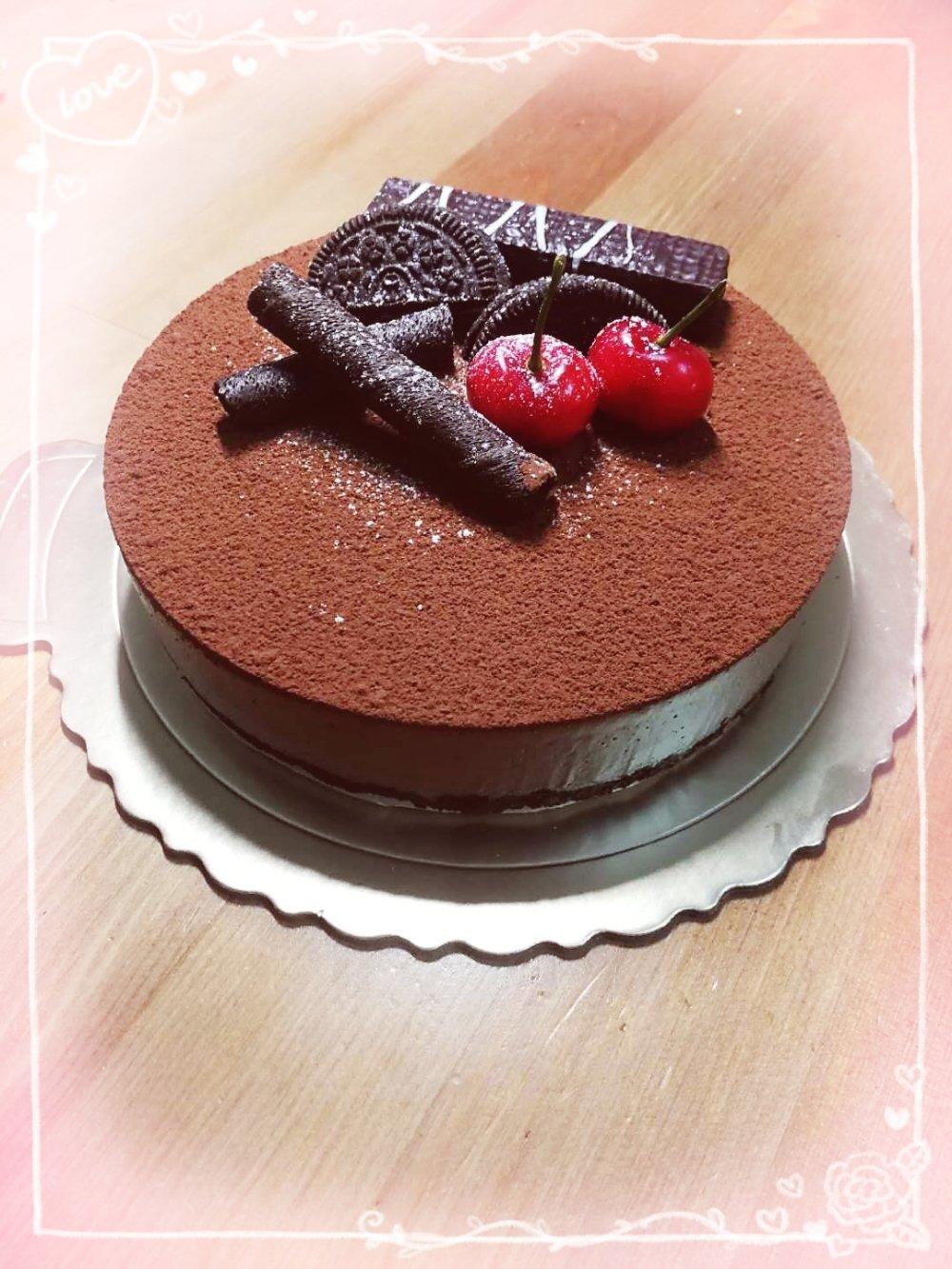 手机用户8102_q30x做的6寸巧克力慕斯(蛋糕)
