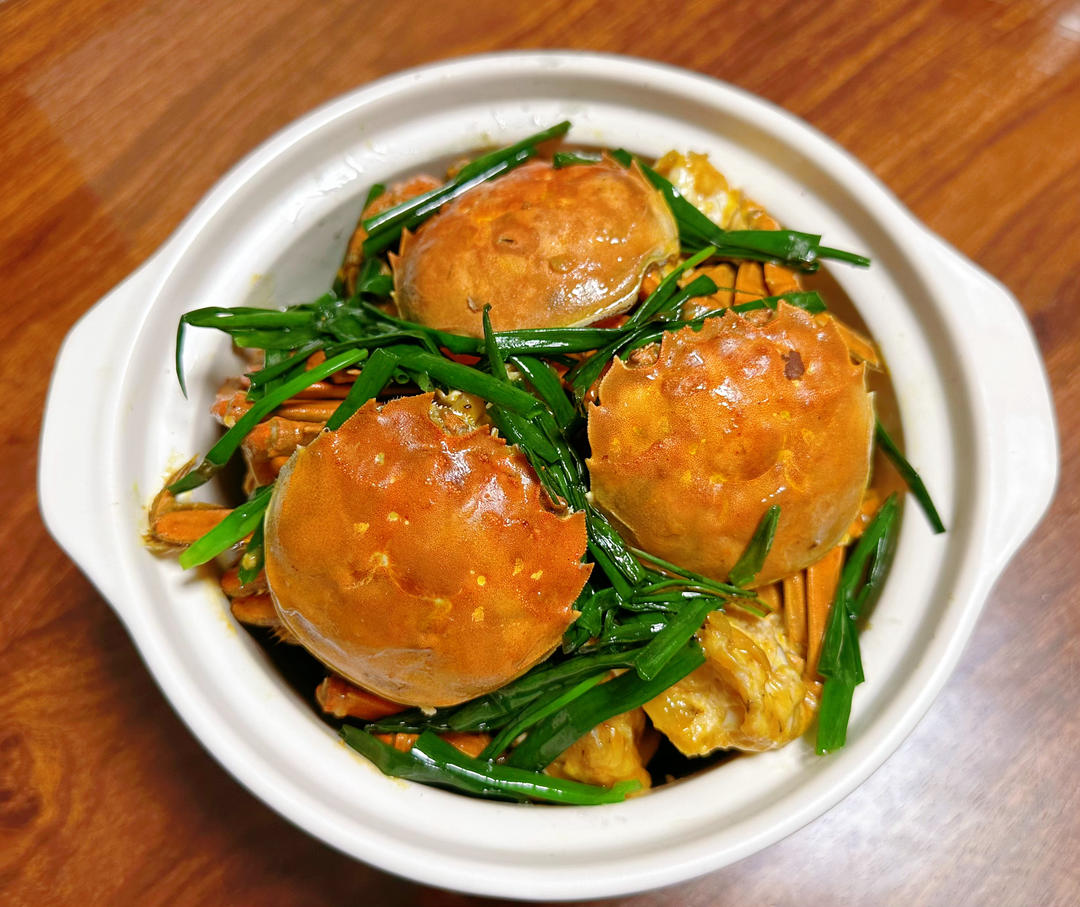 葱姜炒梭子蟹（very easy）