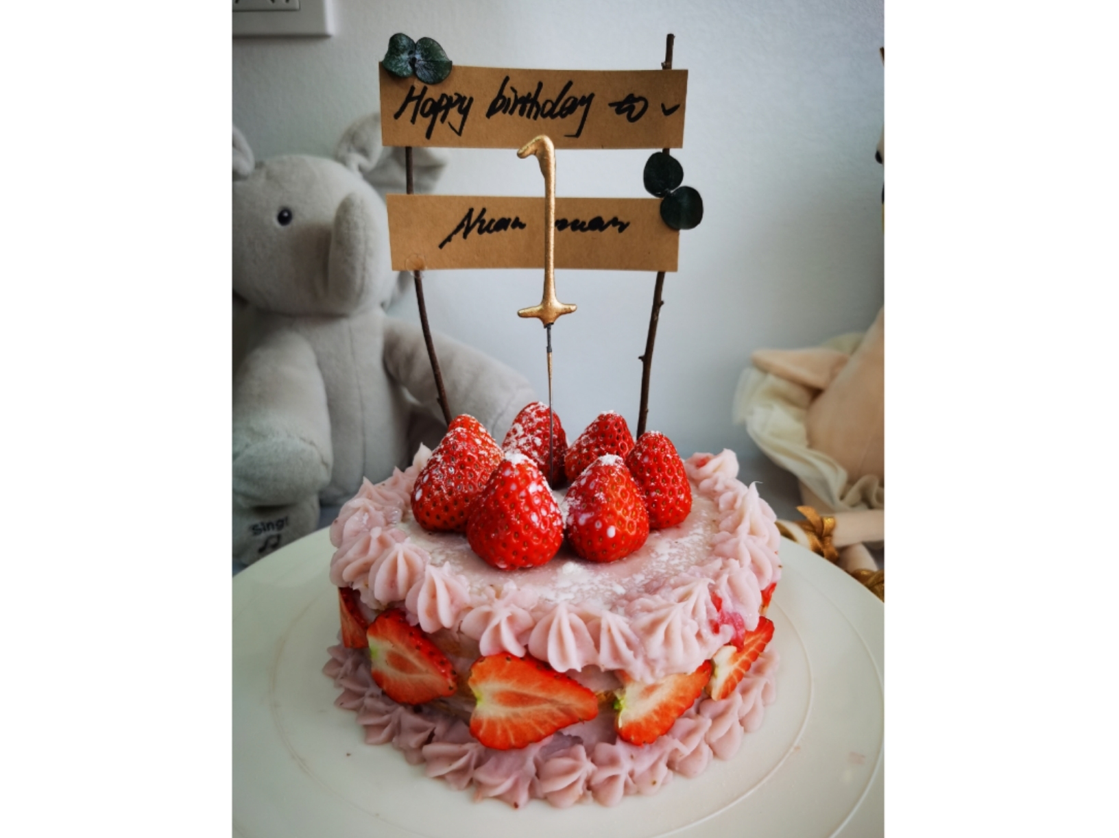 一岁宝宝也能大口吃•草莓山药蛋糕🍓•电饭锅版宝宝周岁生日蛋糕的做法