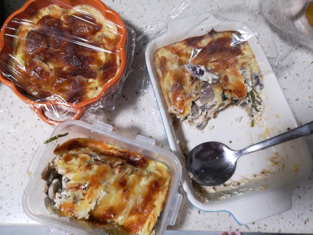 菠菜口蘑烘蛋【4月北鼎烤箱食谱】