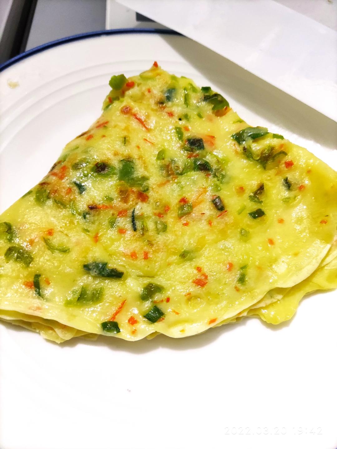 简单快手蔬菜鸡蛋煎饼