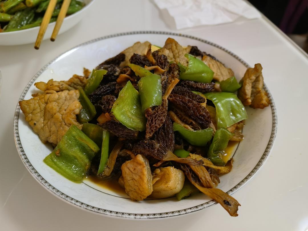 羊肚菌炒肉7步做法