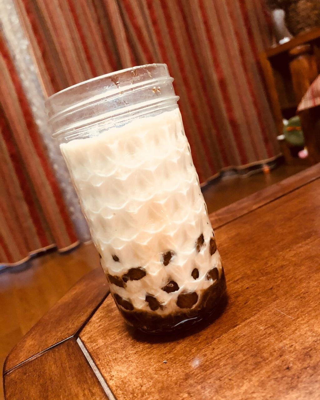 请叫我锅儿做的黑糖珍珠鲜奶-在家喝鹿角巷