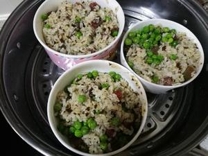 腊肉豌豆糯米饭的做法 步骤9
