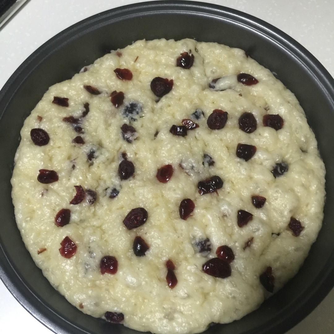 不用揉面，简单易做的——蔓越莓发糕