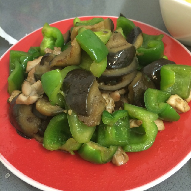 青椒炒茄子