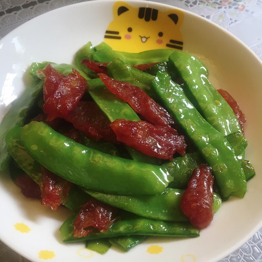 荷兰豆炒香肠