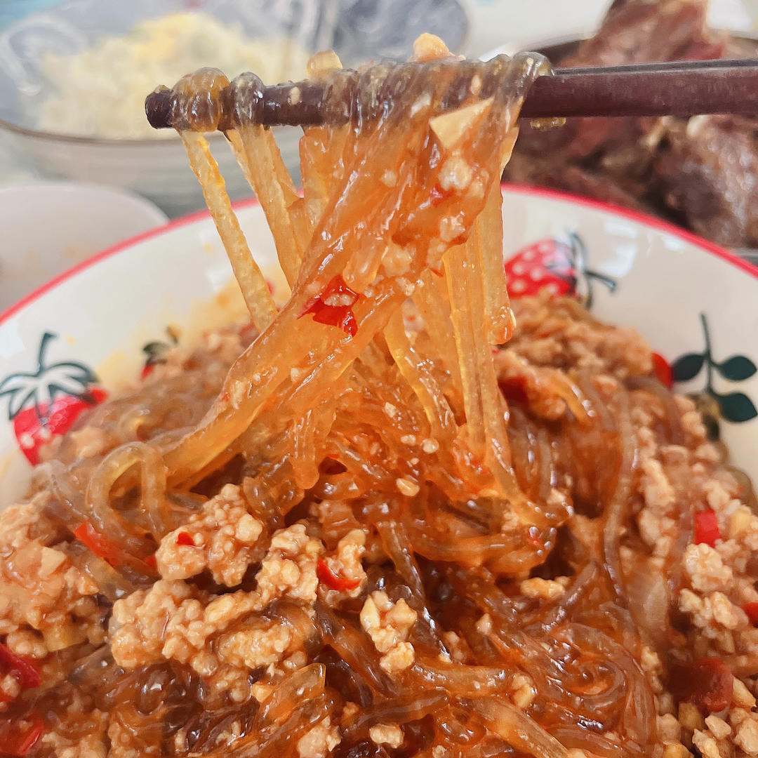 家常快手菜‼️肉末炖粉条😋香辣开胃又下饭