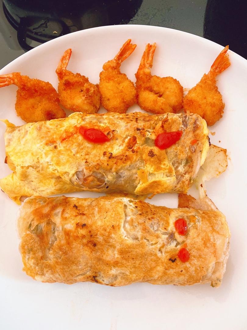 五分钟快手早餐：火腿鸡蛋手抓饼