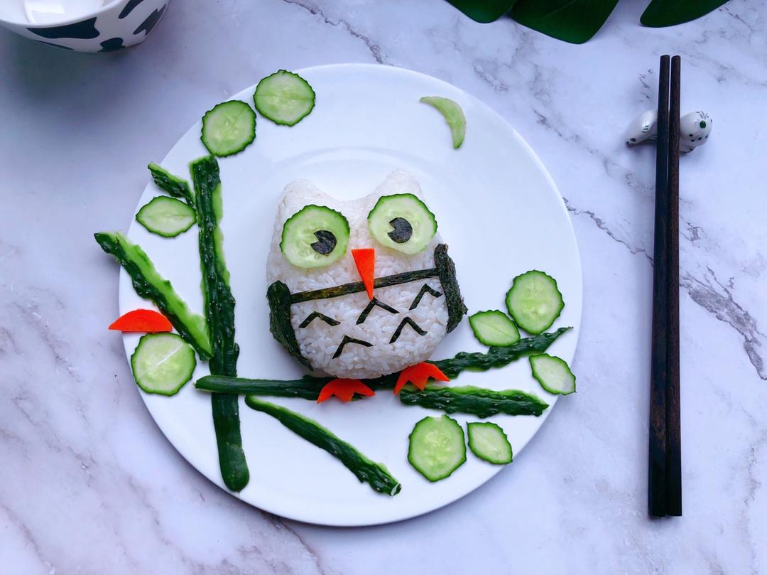 儿童趣味饭团便当（猫头鹰🦉）的做法