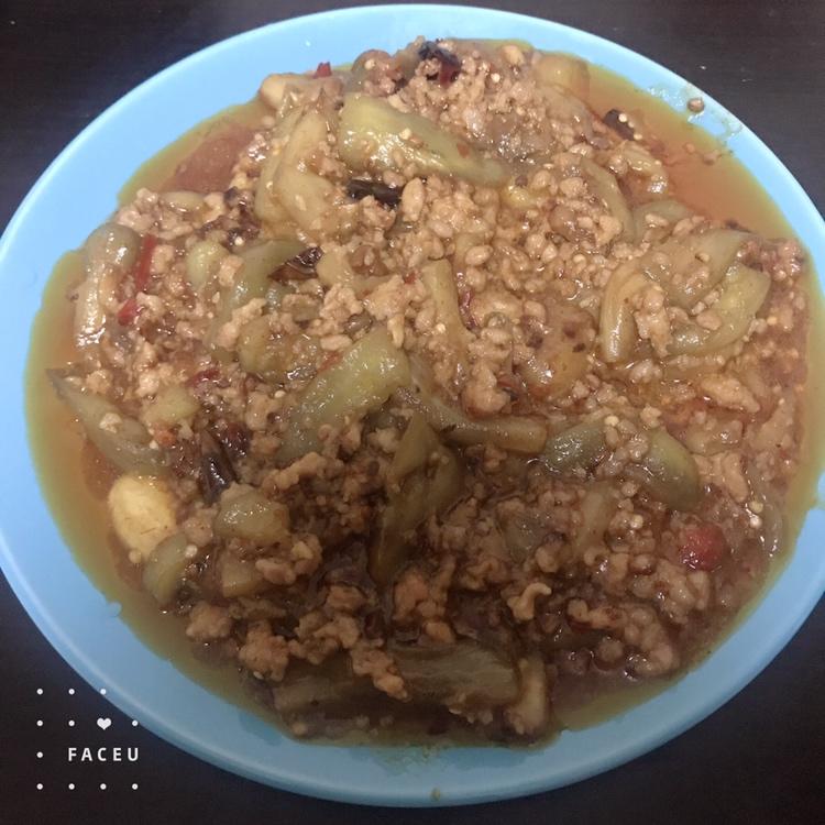 红烧肉沫茄子