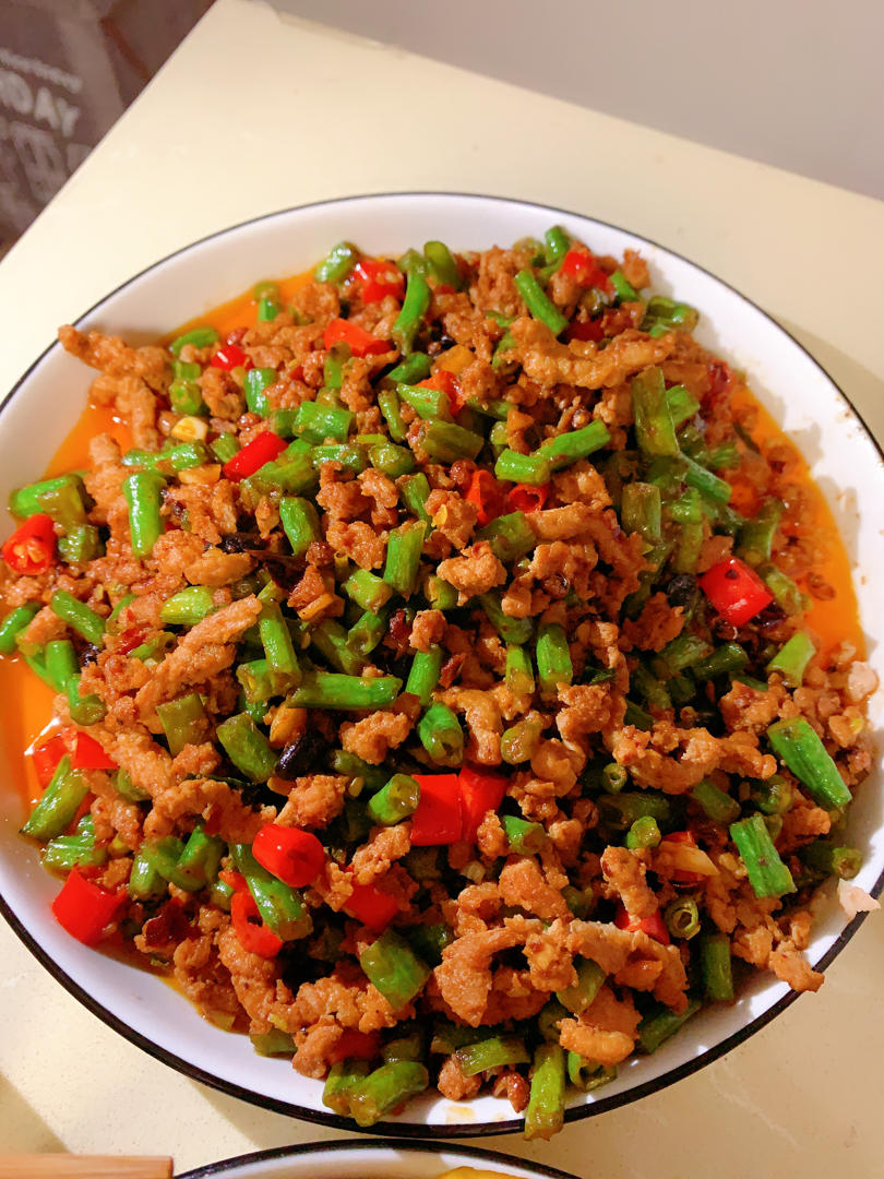 f8x2做的超下饭豇豆炒肉末
