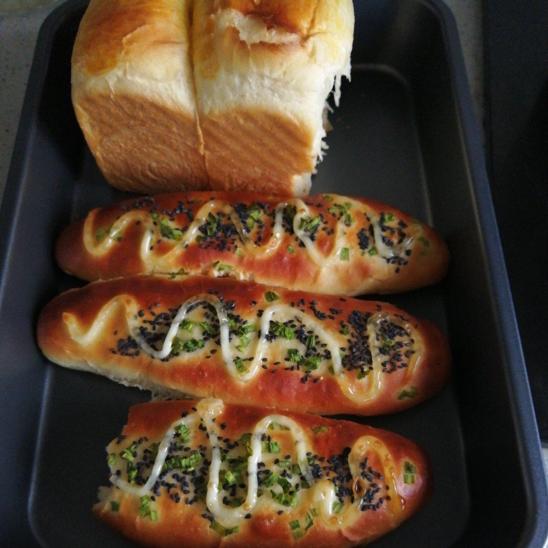 火腿肠早餐面包（一次发酵法）