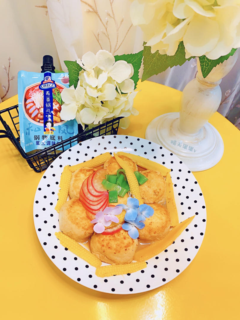 年菜宴客必备豆腐料理——寿喜豆腐圆子