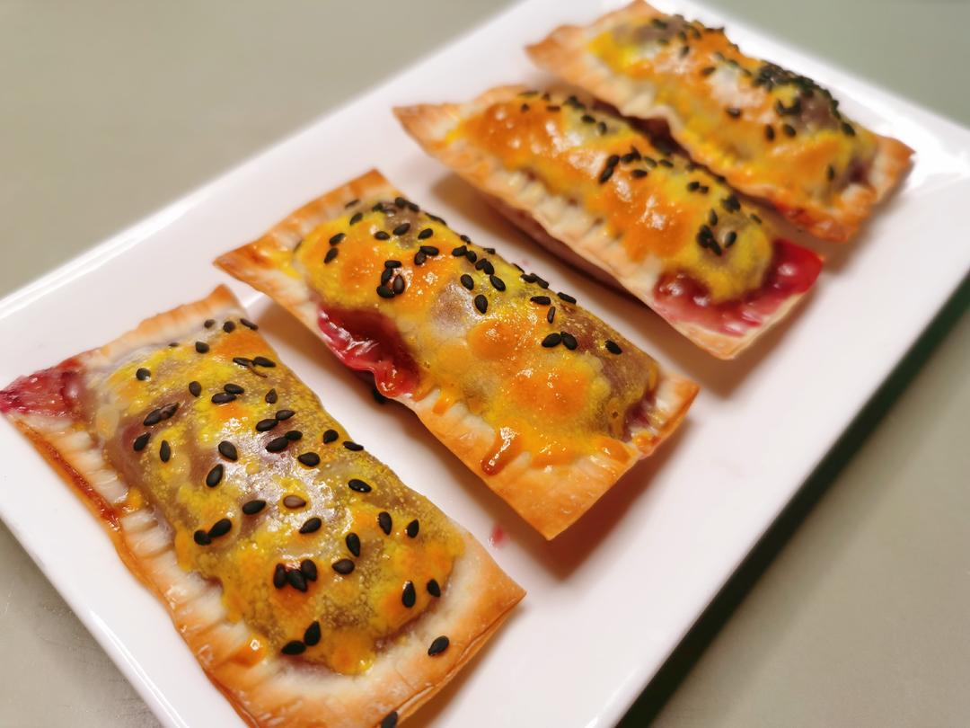 馄饨皮樱桃派（宝宝辅食11月+）的做法