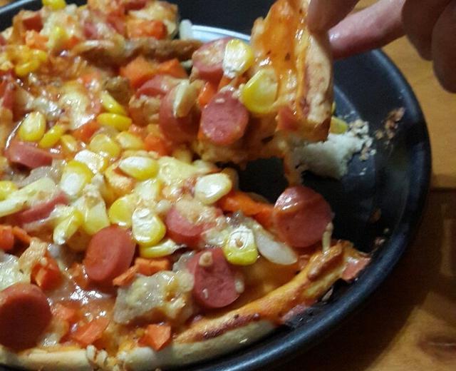 玉米火腿披萨的做法