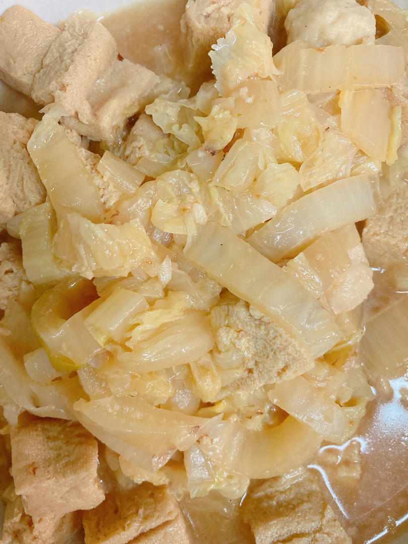 白菜炖冻豆腐