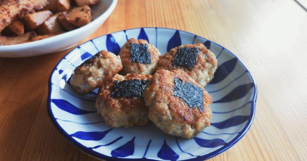 椒盐海苔鸡肉饼