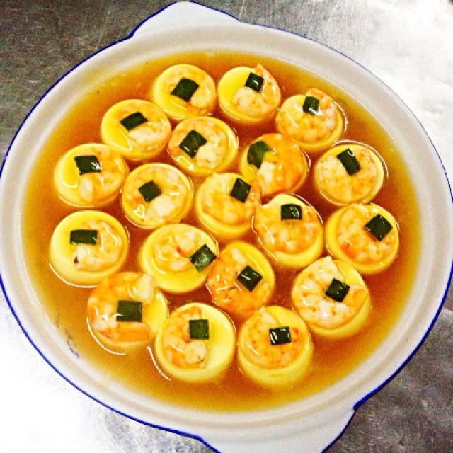 日本豆腐蒸虾仁