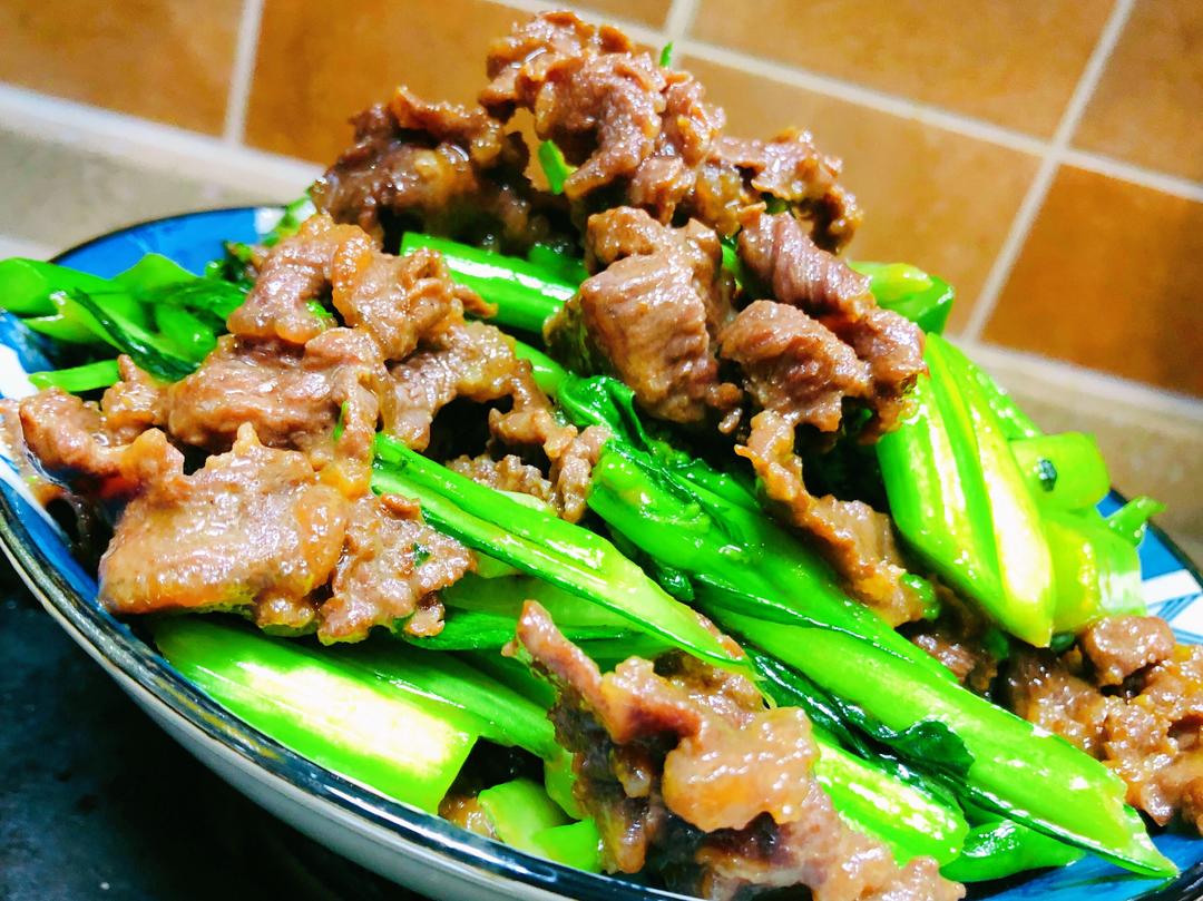 蚝油菜心炒牛肉
