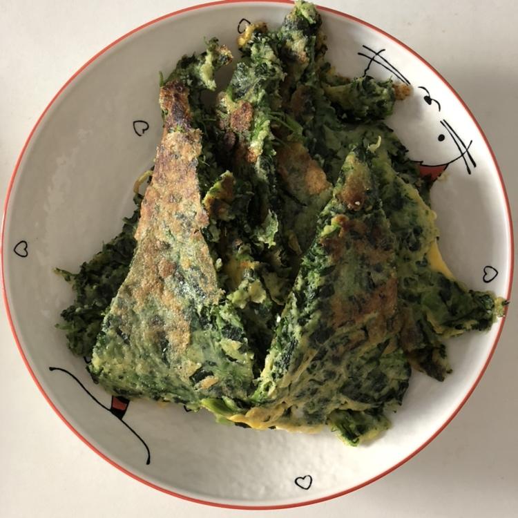 菠菜鸡蛋饼