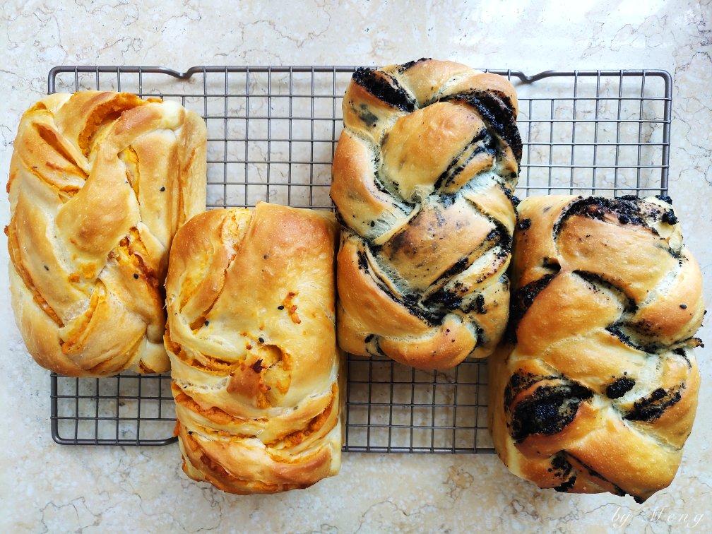 料多多系列--黑芝麻奶酥小吐司