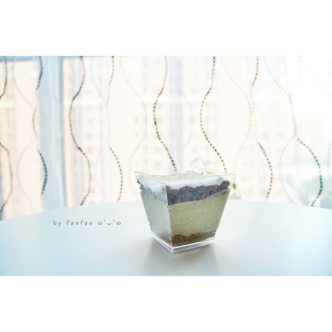 抹茶红豆冻芝士