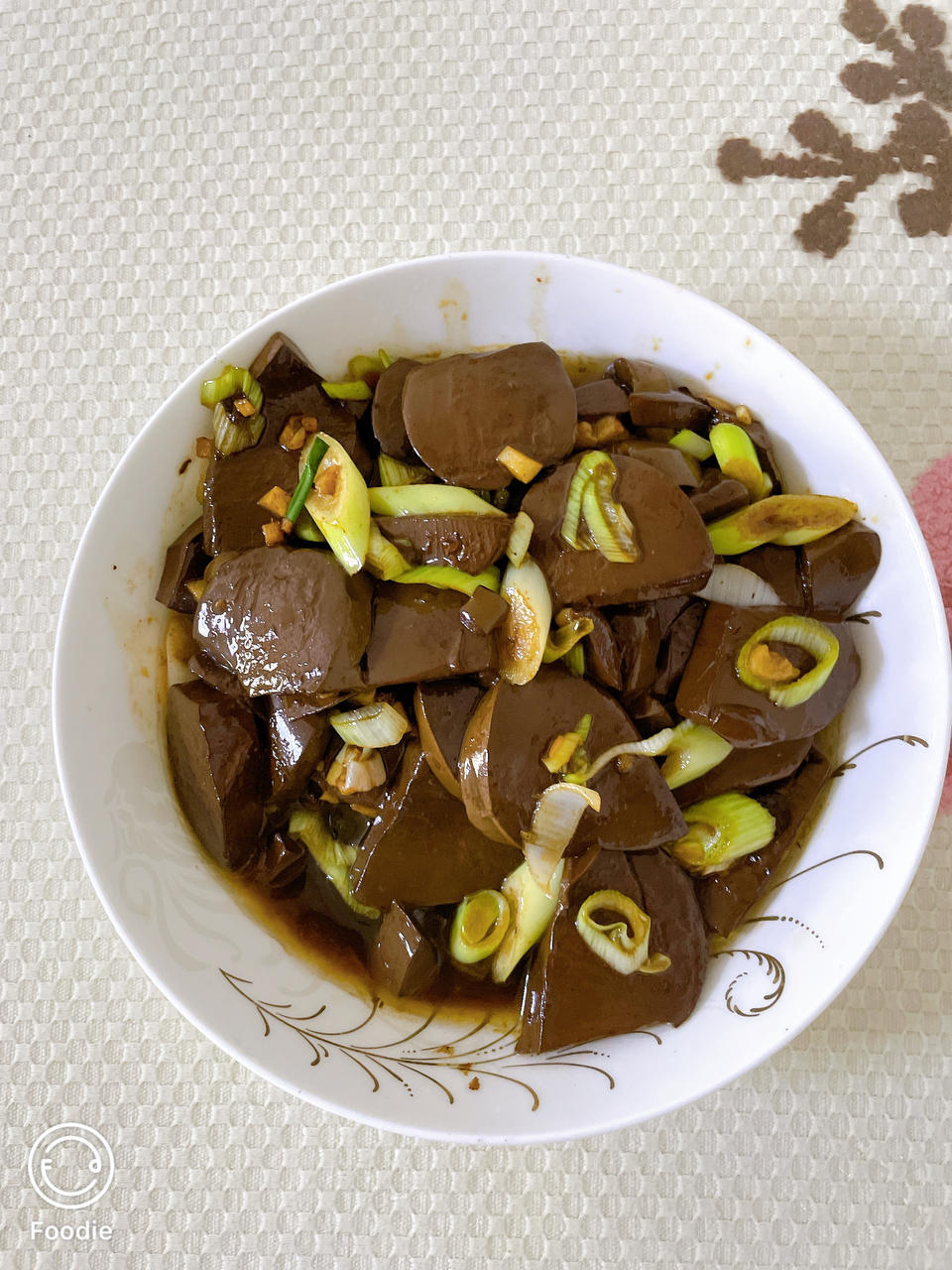 拾零0303做的大葱冒鸭血炒鸭血